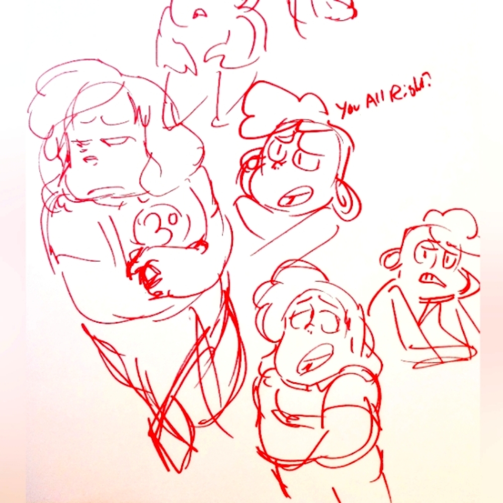 SU "Sad Sadies No 2"  Sadie's Song Warm Up Drawings - Raven M